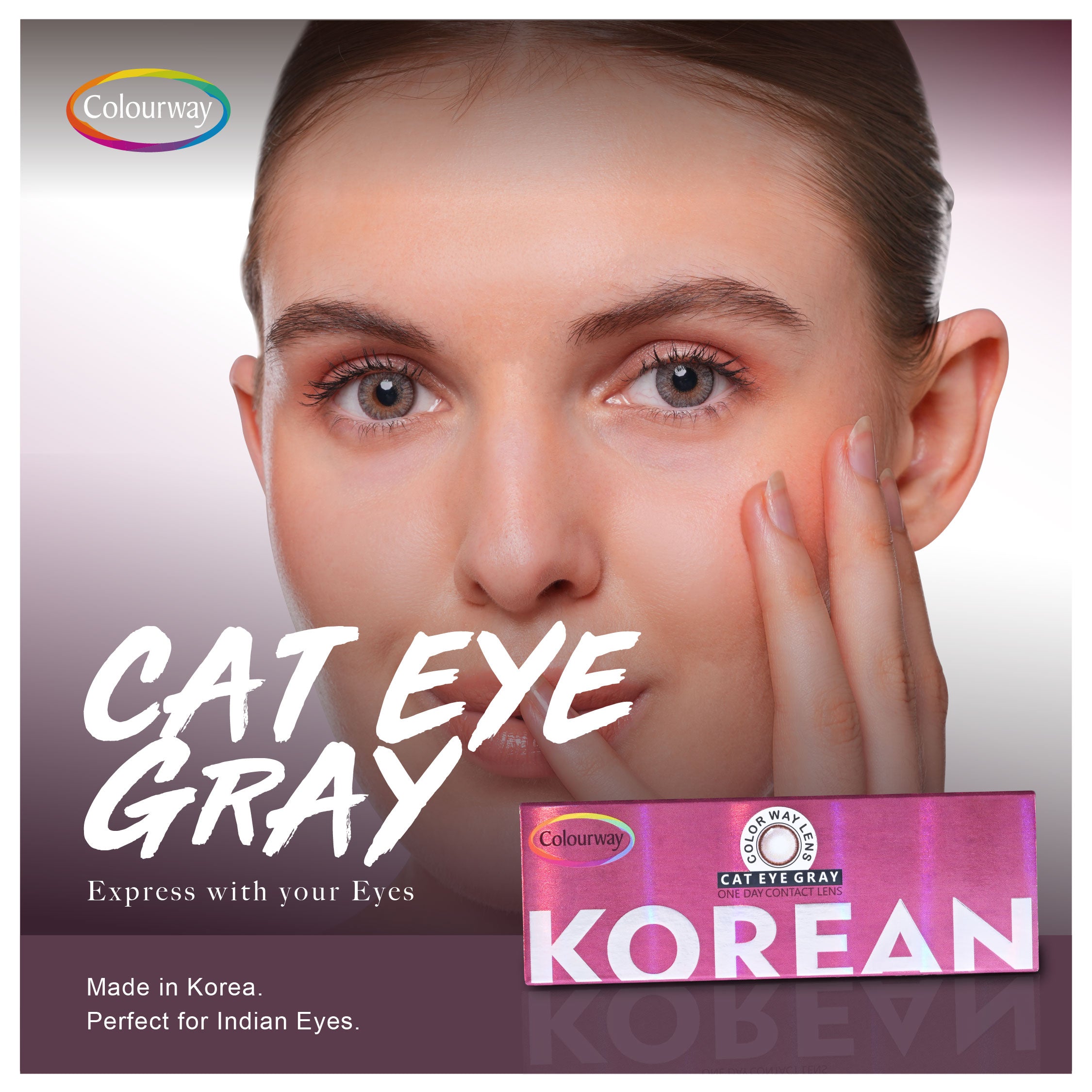 Cat Eye Gray Korean One Day Contact Lens (Daily Wear)