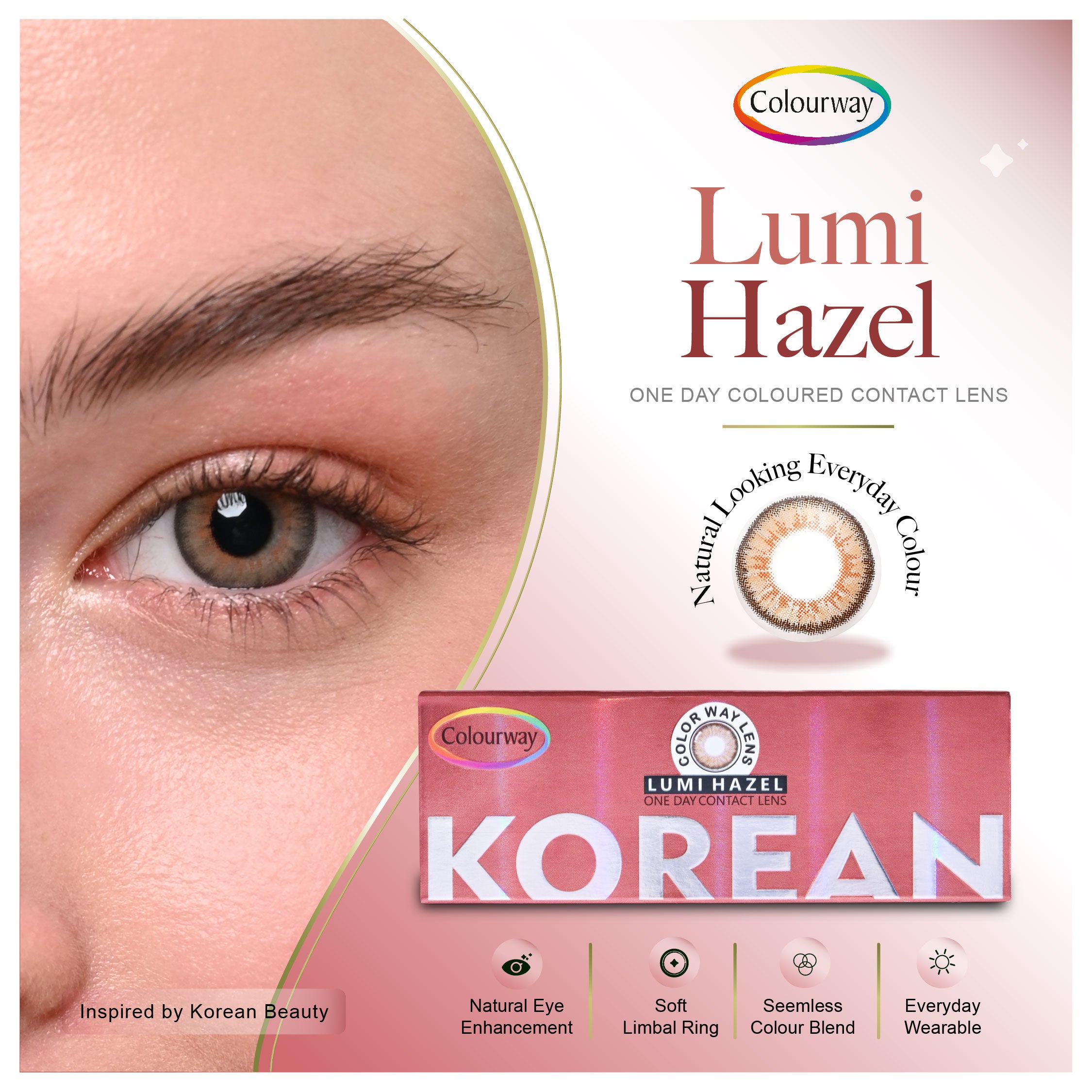 Lumi Hazel Korean One Day Contact Lens (Daily Wear)