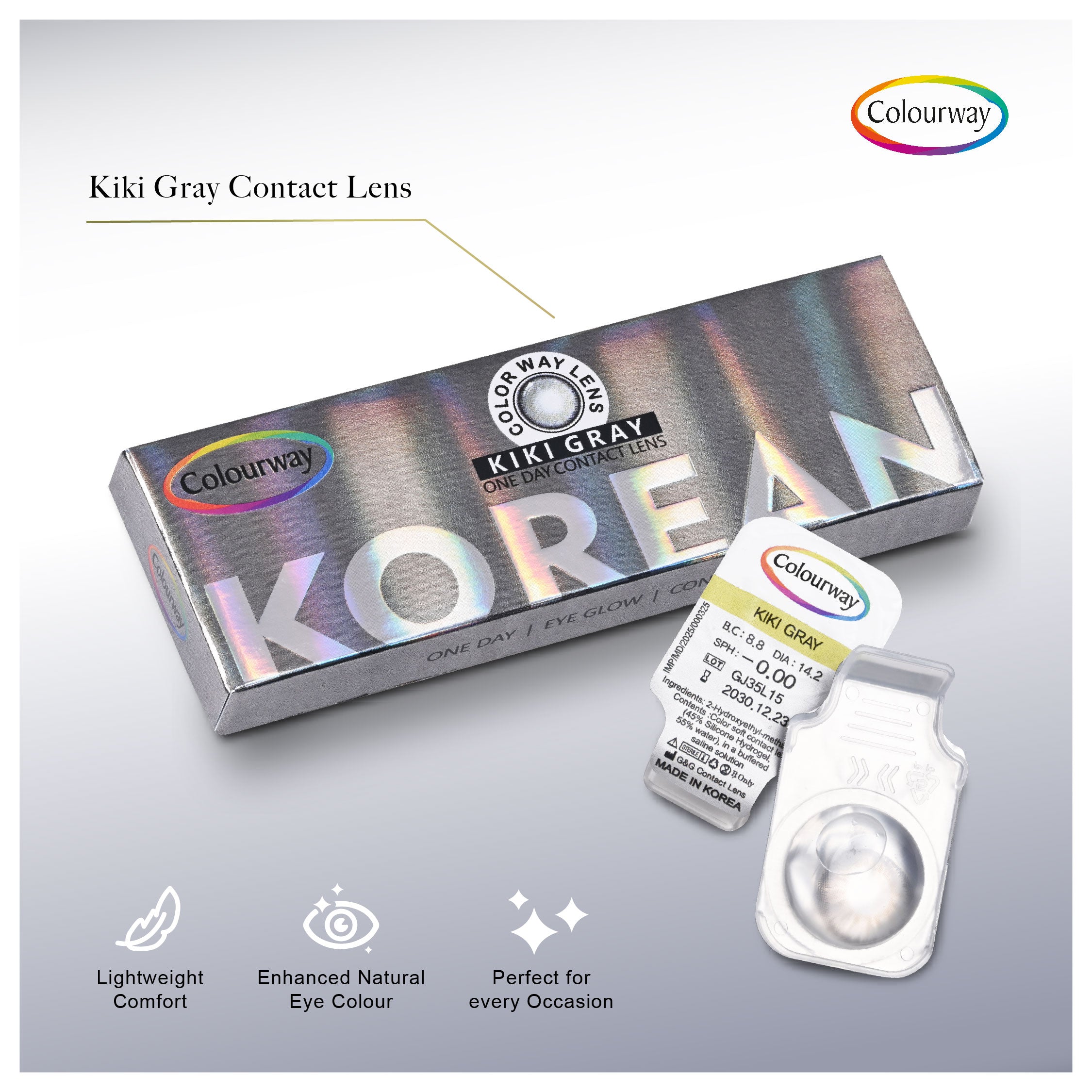 Kiki Gray Korean One Day Contact Lens (Daily Wear)