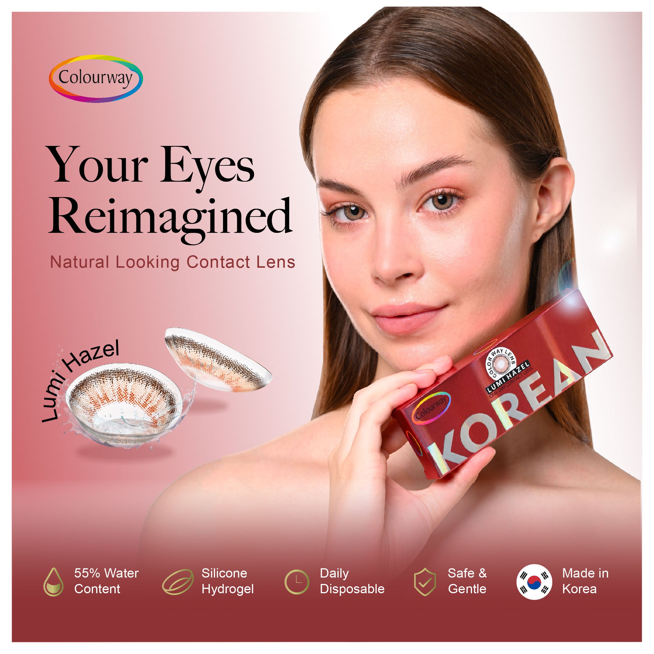 Lumi Hazel Korean One Day Contact Lens (Daily Wear)