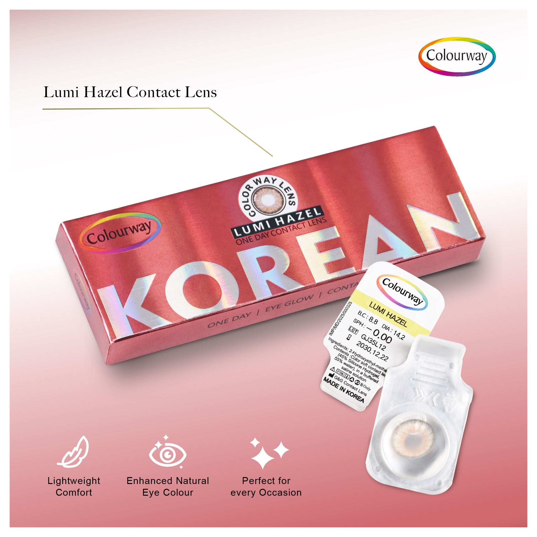 Lumi Hazel Korean One Day Contact Lens (Daily Wear)