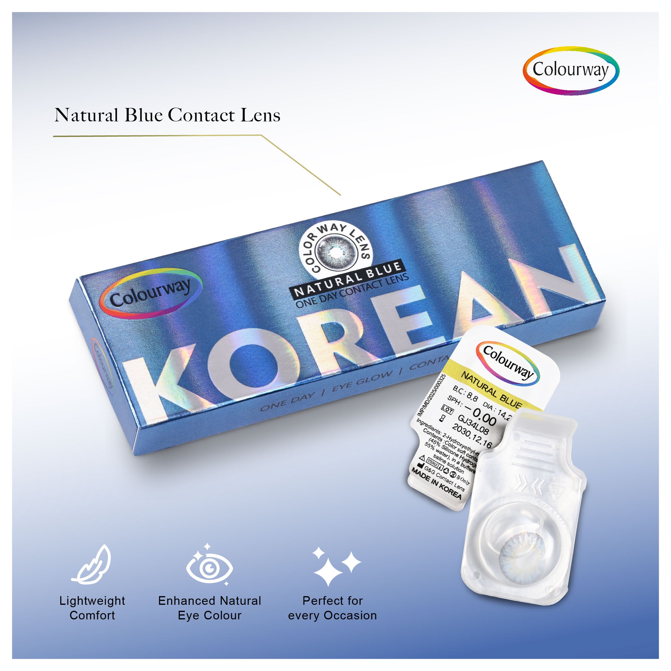 Natural Blue Korean One Day Contact Lens (Daily Wear)