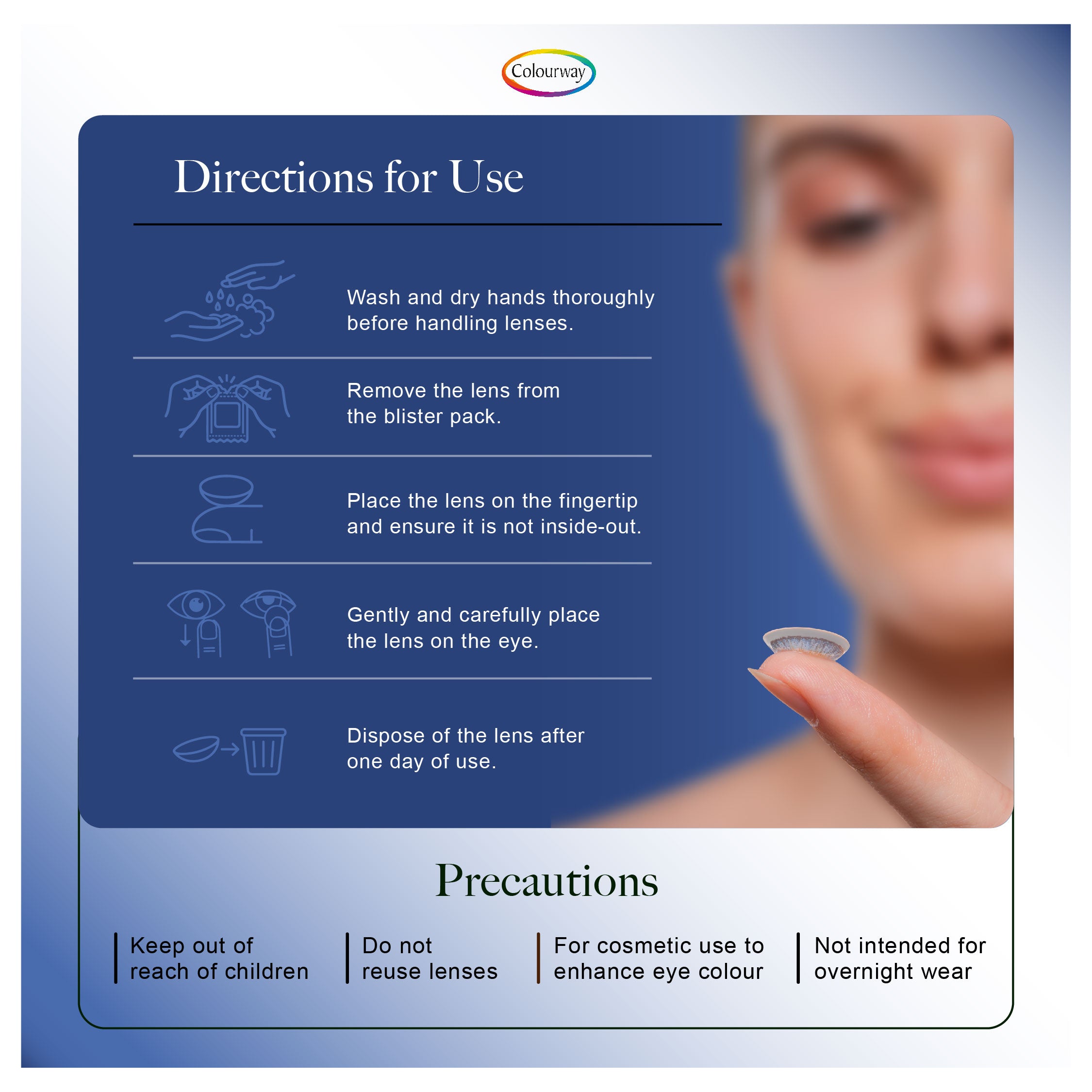 Natural Blue Korean One Day Contact Lens (Daily Wear)